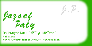 jozsef paly business card